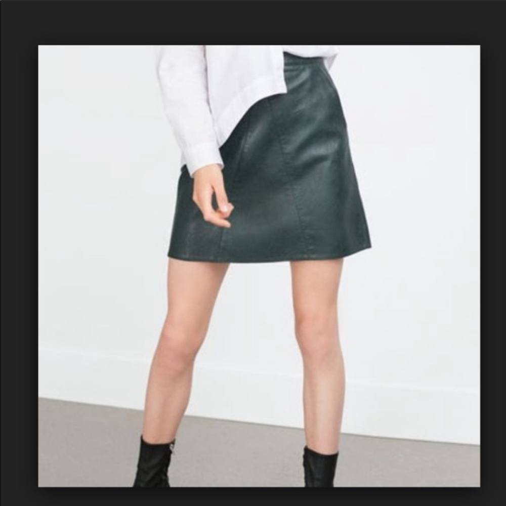 Zara Faux Leather Skirt